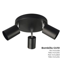 Lámpara de Techo EDM GU10 50 W Negro Plástico Ø 20 x 9 x 14,6 cm