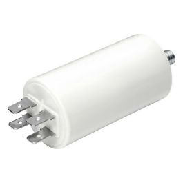 Condensador de arranque 1,5mf 5% 450v ø3,4x6,3cm con espiga m8 y faston simple 6.35 konek
