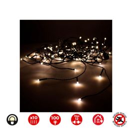 Cortina easy-connect 2x1m 10 tiras 100 leds blanco calido 30v (interior-exterior) total 1,8w