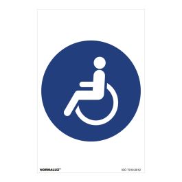 Cartel "obligatorio personas discapacitadas" (pvc 0,7mm) 30x40cm normaluz Precio: 2.95000057. SKU: S7907043