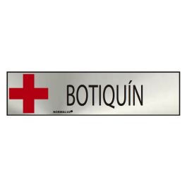 Cartel informativo "botiquin" (inox adhesivo 0.8mm) 5x20cm normaluz Precio: 2.2627. SKU: S7906995