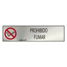 Cartel informativo "prohibido fumar" (inox adhesivo 0.8mm) 5x20cm normaluz Precio: 2.95000057. SKU: S7906994