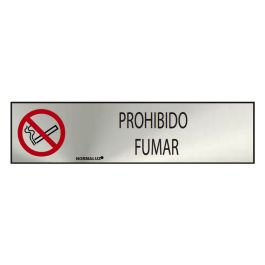 Cartel informativo "prohibido fumar" (inox adhesivo 0.8mm) 5x20cm normaluz Precio: 2.50000036. SKU: S7906994