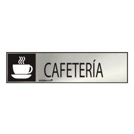 Cartel informativo "cafeteria" (inox adhesivo 0.8mm) 5x20cm normaluz Precio: 2.95000057. SKU: S7906992