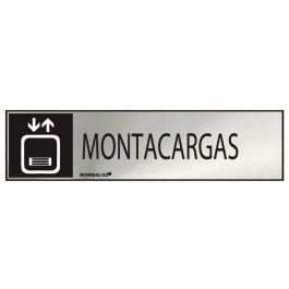 Cartel informativo "montacargas" (inox adhesivo 0.8mm) 5x20cm normaluz Precio: 2.95000057. SKU: S7907016