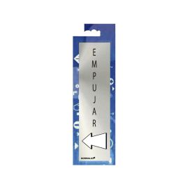 Cartel informativo "empujar" (inox adhesivo 0.8mm) 5x20cm normaluz Precio: 2.95000057. SKU: S7907008
