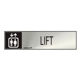 Cartel informativo "lift" (inox adhesivo 0.8mm) 5x20cm normaluz Precio: 2.2627. SKU: S7906991