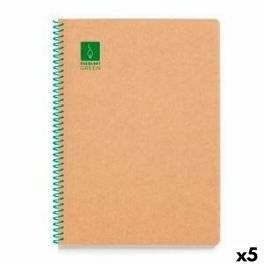 Cuaderno ESCOLOFI A5 Reciclado 50 Hojas Verde (5 Unidades)
