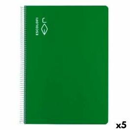 Cuaderno ESCOLOFI Verde A4 Din A4 40 Hojas (5 Unidades)