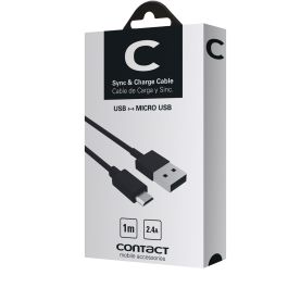 Cable USB a Micro USB Contact 1 m Negro