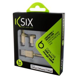 Cable USB a Micro USB y Lightning KSIX