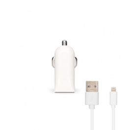 Cargador USB para Coche + Cable Lightning MFi Contact Apple-compatible 2.1A