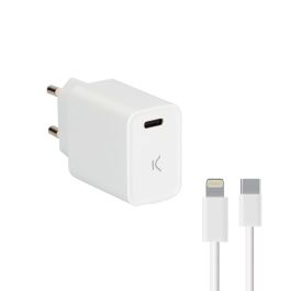 Cargador USB Iphone KSIX Apple-compatible Blanco