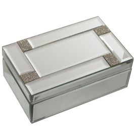 Caja-Joyero Alexandra House Living Gris Cristal Espejo 21 x 8 x 13 cm Precio: 36.1668995039. SKU: B1FYYK7TMM