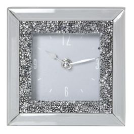 Reloj de Mesa Alexandra House Living Gris Cristal 14 x 14 x 5 cm Precio: 23.824899600699997. SKU: B14P2NXXWJ