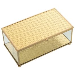 Caja-Joyero Alexandra House Living Dorado Cristal 21 x 9 x 13 cm Precio: 29.9958995523. SKU: B1EZ7ZYKVB