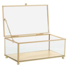 Caja-Joyero Alexandra House Living Dorado Cristal 21 x 9 x 13 cm