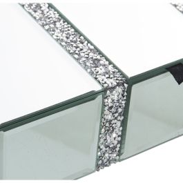 Caja-Joyero Alexandra House Living Gris Cristal Espejo 21 x 6 x 13 cm