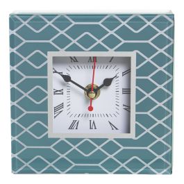 Reloj de Mesa Alexandra House Living Azul Cristal 14 x 14 x 4 cm