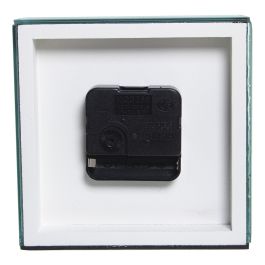 Reloj de Mesa Alexandra House Living Blanco Negro Cristal 14 x 14 x 4 cm