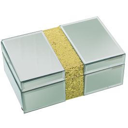 Caja-Joyero Alexandra House Living Transparente Cristal Espejo 21 x 9 x 13 cm