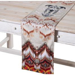 Camino de Mesa Alexandra House Living Gris Naranja Textil 180 x 30 cm Terciopelo Perro