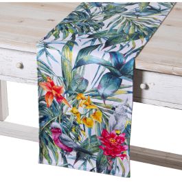 Camino de Mesa Alexandra House Living Multicolor Textil 180 x 30 cm Terciopelo Floral