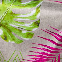 Camino de Mesa Alexandra House Living Verde Fucsia Textil 180 x 30 cm Hojas Terciopelo
