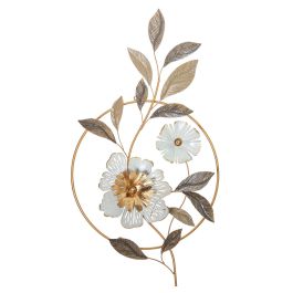 Decoración de Pared Alexandra House Living Blanco Dorado Metal Flor 50 x 90 x 6 cm Precio: 80.4650004598. SKU: B17AR4HQXL