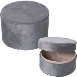 Juego de Cajas Decorativas Alexandra House Living Gris Textil 2 Piezas Precio: 19.9650005324. SKU: B15RAH9F3T