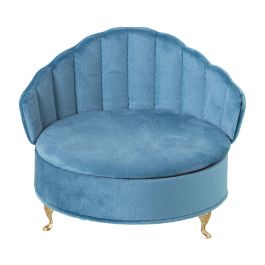 Caja-Joyero Alexandra House Living Azul Textil 17 x 15 x 17 cm Sillón