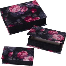 Juego de Cajas Decorativas Alexandra House Living Negro Textil 3 Piezas Precio: 45.37500067759999. SKU: B1BKXH75YD