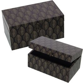 Juego de Cajas Decorativas Alexandra House Living Gris Madera 2 Piezas Precio: 45.37500067759999. SKU: B1G23TJK8S