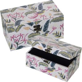 Juego de Cajas Decorativas Alexandra House Living Multicolor Madera 2 Piezas Precio: 45.37500067759999. SKU: B189QCSYKZ