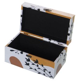 Juego de Cajas Decorativas Alexandra House Living Multicolor Madera 2 Piezas