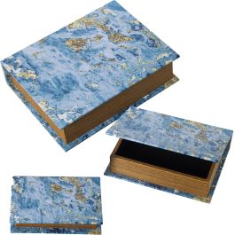 Juego de Cajas Decorativas Alexandra House Living Azul Madera 3 Piezas Precio: 45.4839004356. SKU: B1AT9ZWC4F