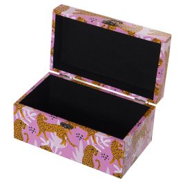 Juego de Cajas Decorativas Alexandra House Living Rosa Madera 2 Piezas