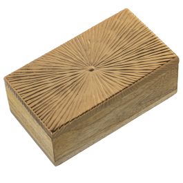 Caja Decorativa Alexandra House Living Multicolor Madera 21 x 6 x 12 cm