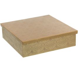 Caja Decorativa Alexandra House Living Multicolor Madera 19 x 6 x 19 cm