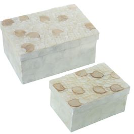 Juego de Cajas Decorativas Alexandra House Living Marrón Nácar 2 Piezas Precio: 50.759499286099995. SKU: B14NXPV6E4