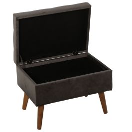 Banqueta Alexandra House Living Negro Madera 60 x 45 x 40 cm Arcón