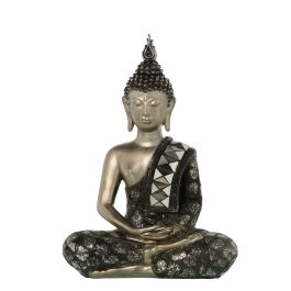 Figura Decorativa Alexandra House Living Negro Plateado Plástico Buda 15 x 26 x 36 cm Precio: 56.78999964. SKU: B1274PNCT9