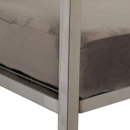 Banqueta Alexandra House Living Gris Terciopelo Metal 103 x 54 x 41 cm