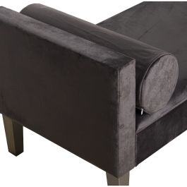 Butaca Pie de Cama Alexandra House Living Gris Madera 113 x 52 x 53 cm