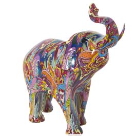 Figura Decorativa Alexandra House Living Multicolor Plástico Elefante 14 x 30 x 28 cm