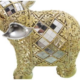 Figura Decorativa Alexandra House Living Dorado Plástico Elefante 13 x 22 x 30 cm Espejos