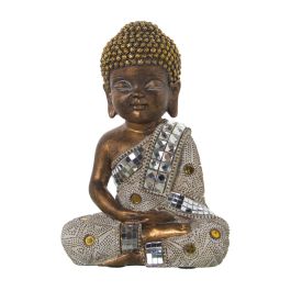 Figura Decorativa Alexandra House Living Blanco Dorado Acrílico Plástico Melamina Buda 14 x 9 x 20 cm Precio: 28.4350005808. SKU: B1CKQRZEEG