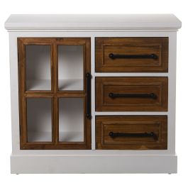 Aparador Alexandra House Living Blanco Madera 86 x 78 x 34 cm