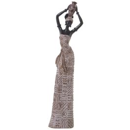Figura Decorativa Alexandra House Living Marrón Plástico Africana 9 x 12 x 42 cm