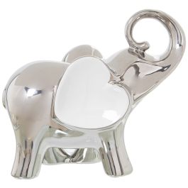 Figura Decorativa Alexandra House Living Blanco Cerámica Elefante Plateado 12 x 25 x 22 cm Precio: 43.49999973. SKU: B1J897AP5Q